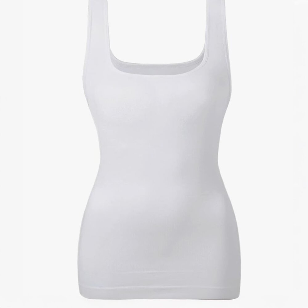 Seamless Square Neck Shapewear Tank Top White Size: XL NWT